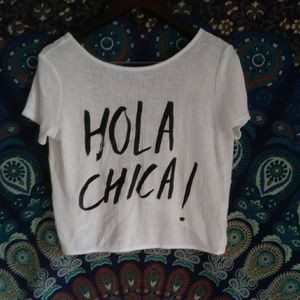 Knit Open Back Crop Top